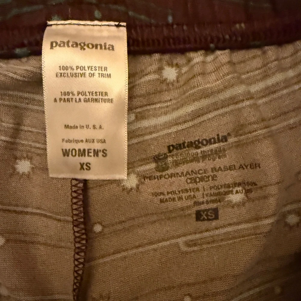 Patagonia VTG Starburst Performance Base Layer Capilene Wide Leg Pants XS - Picture 2 of 7